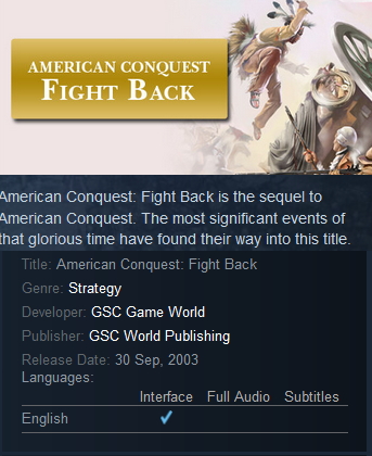 American Conquest + American Conquest:Fight Back Steam - Click Image to Close